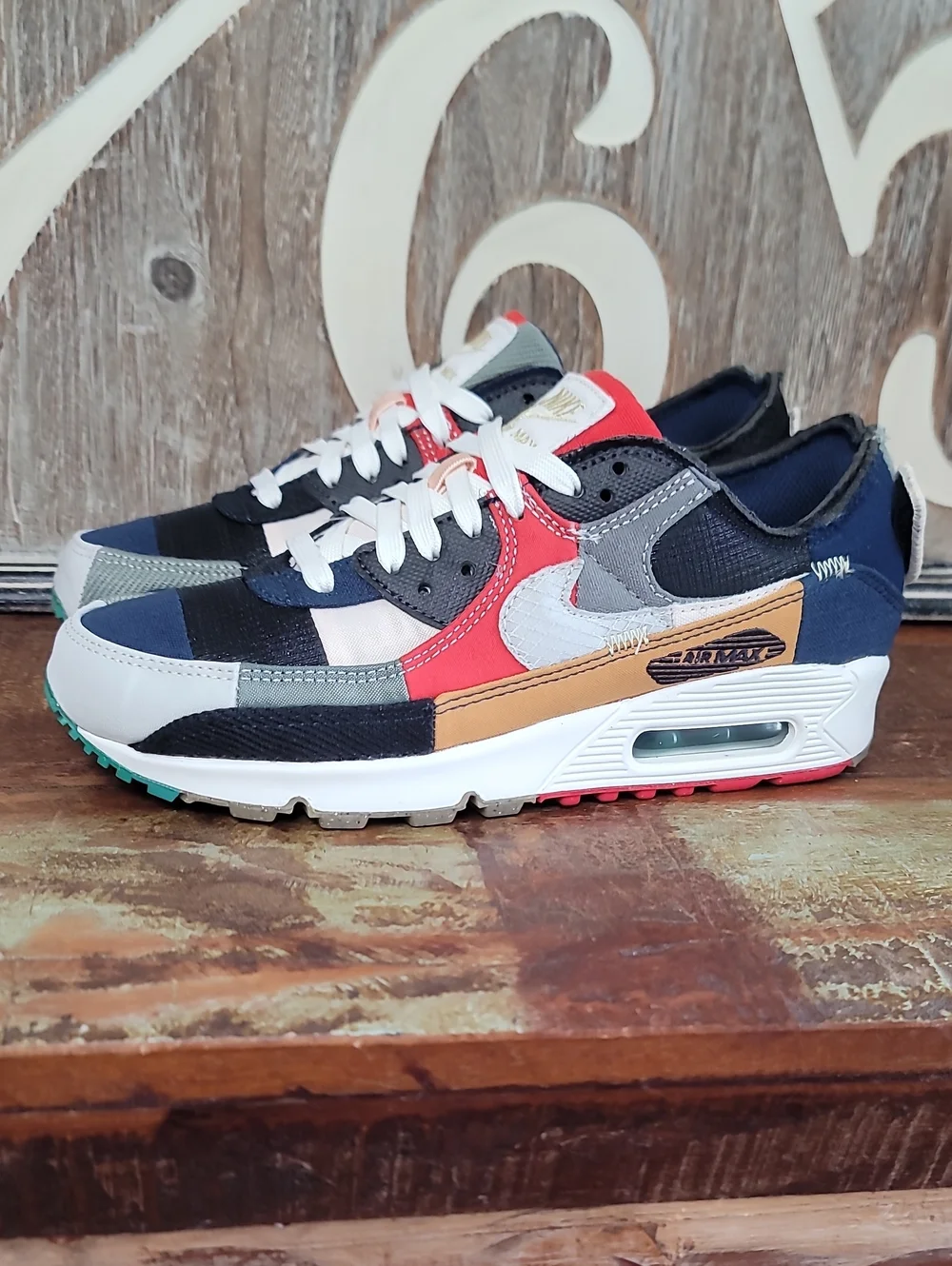 🔥 Nike Wmns Air Max 90 QS 'Legacy' 'Scrap Patchwork' Wmns 7 (Like New)